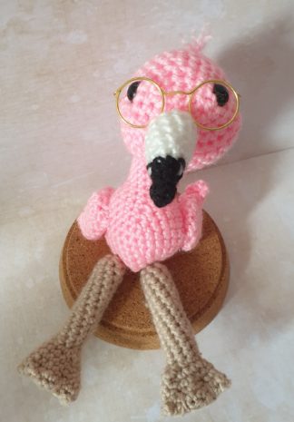 bril amigurumi flamingo